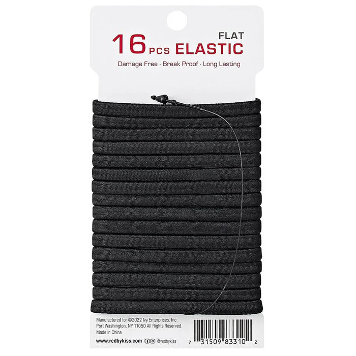 Red by Kiss 16 Pcs Maximum Hold Elastic Bands – 5mm, No - Breakage, Black (HEB05) - Beauty Exchange Beauty Supply