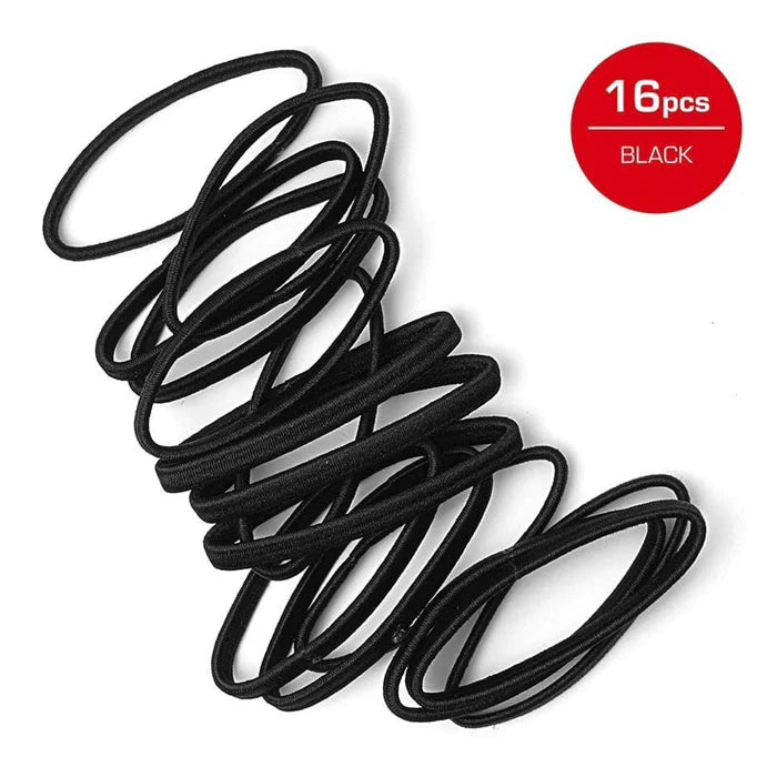 Red by Kiss 16 Pcs Maximum Hold Elastic Bands – 5mm, No - Breakage, Black (HEB05) - Beauty Exchange Beauty Supply