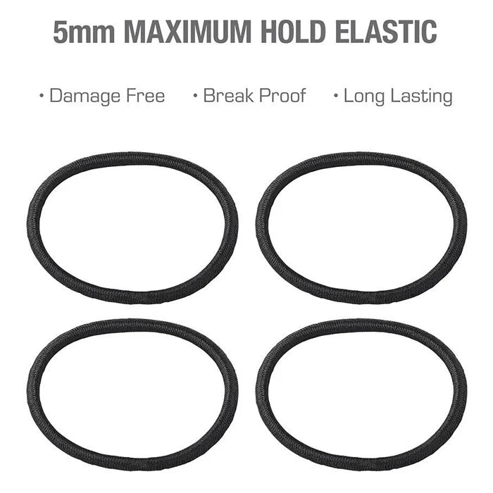 Red by Kiss 16 Pcs Maximum Hold Elastic Bands – 5mm, No - Breakage, Black (HEB05) - Beauty Exchange Beauty Supply