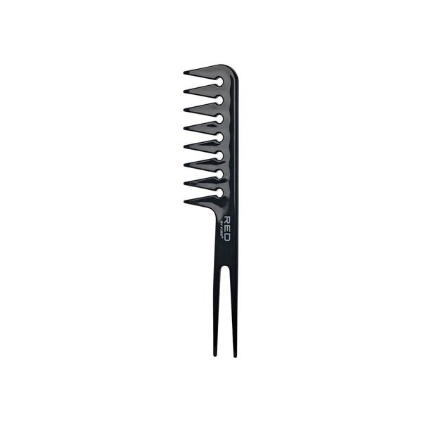Red by Kiss 2 - in - 1 Comb – Small, Black, Dual - Teeth for Precision & Versatility | CMB26 | Ideal for Detailing, Parting & Edge Work - Beauty Exchange Beauty Supply