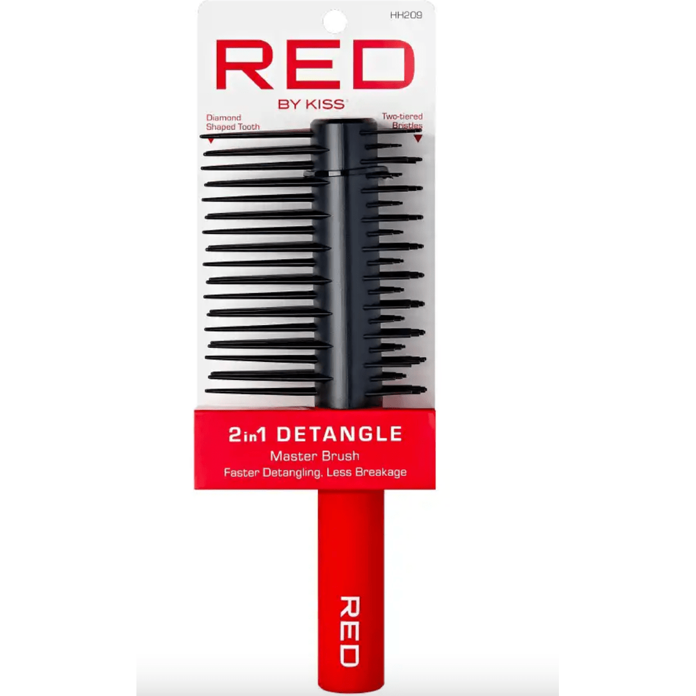 Red by Kiss 2 - in - 1 Detangle Master Brush HH209 โ Detangles & Smooths for Effortless Hair Styling (Dual - Function, Professional Design) - Beauty Exchange Beauty Supply