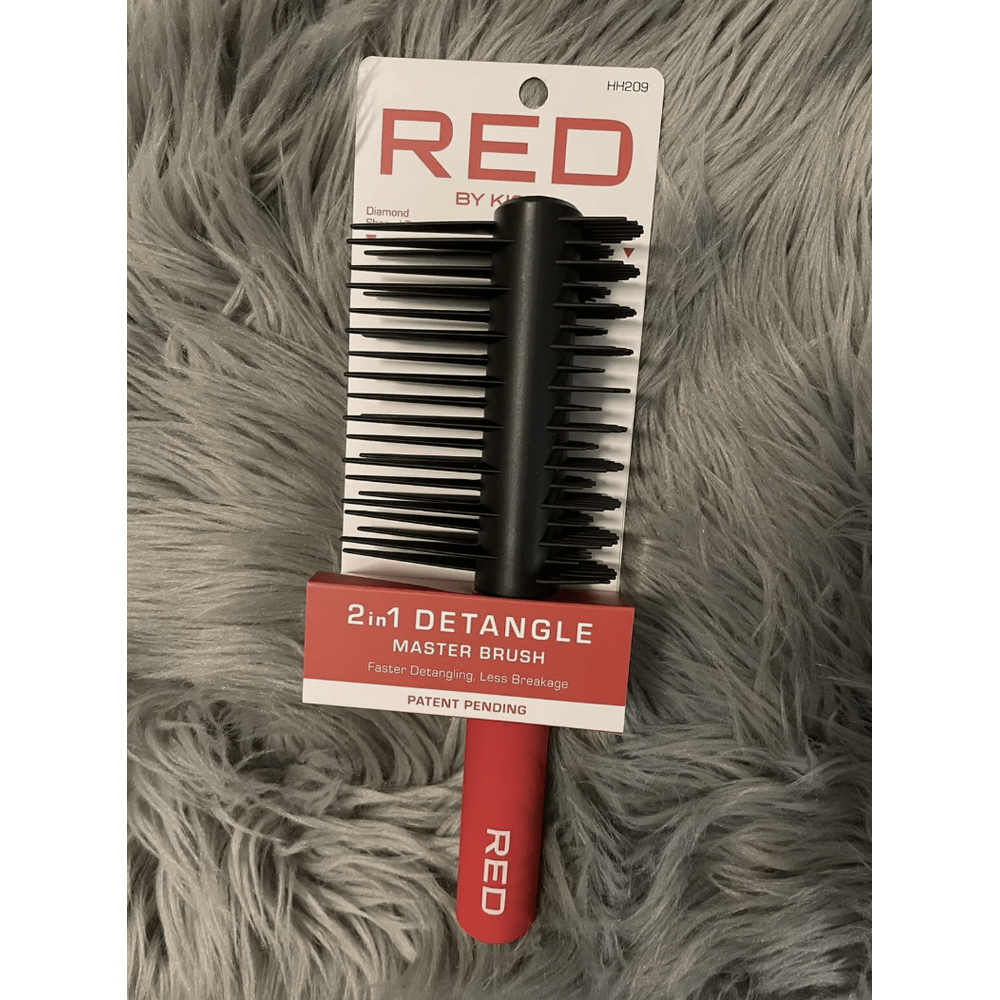 Red by Kiss 2 - in - 1 Detangle Master Brush HH209 โ Detangles & Smooths for Effortless Hair Styling (Dual - Function, Professional Design) - Beauty Exchange Beauty Supply
