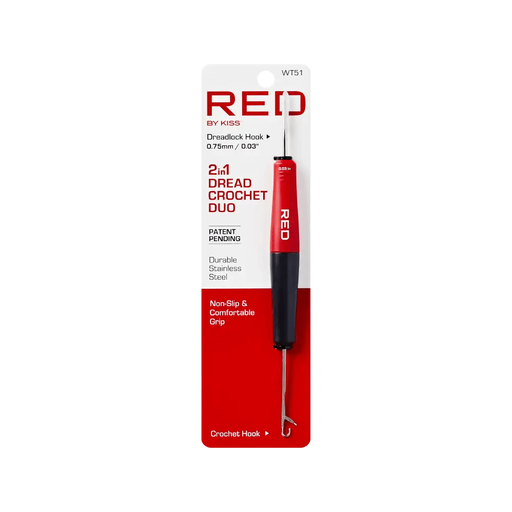 Red by Kiss 2 - in - 1 Dread Crochet Duo Tool – WT51 - Beauty Exchange Beauty Supply