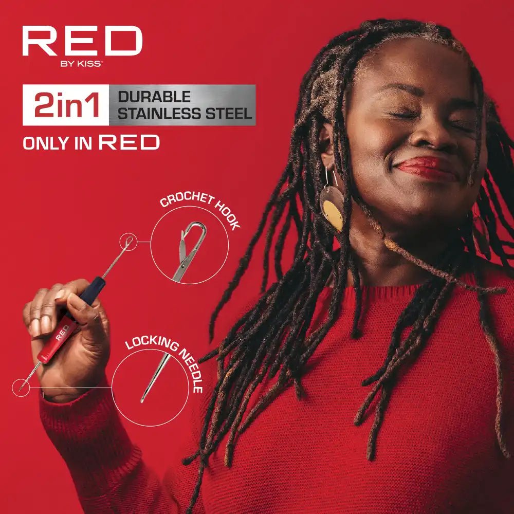 Red by Kiss 2 - in - 1 Dread Crochet Duo Tool – WT51 - Beauty Exchange Beauty Supply