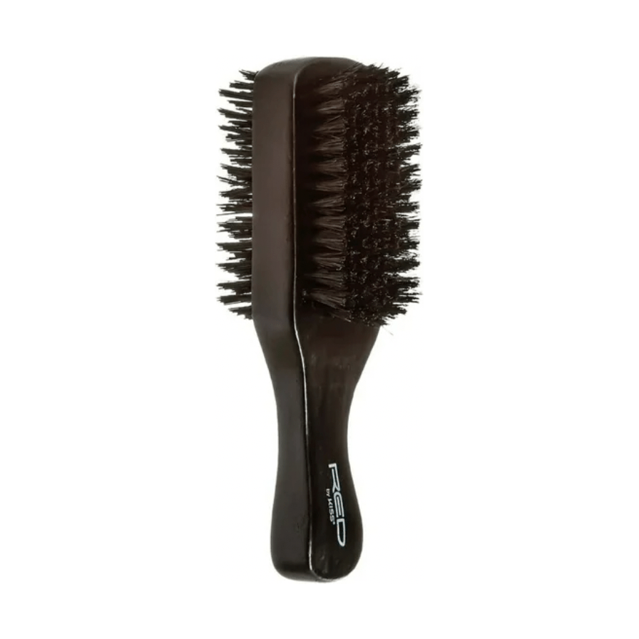 Red by Kiss 2 - Sided Club Boar Brush BOR08 – Dual Bristles for Versatile Wave Control & Daily Grooming (Soft & Firm Sides, Club Handle) - Beauty Exchange Beauty Supply