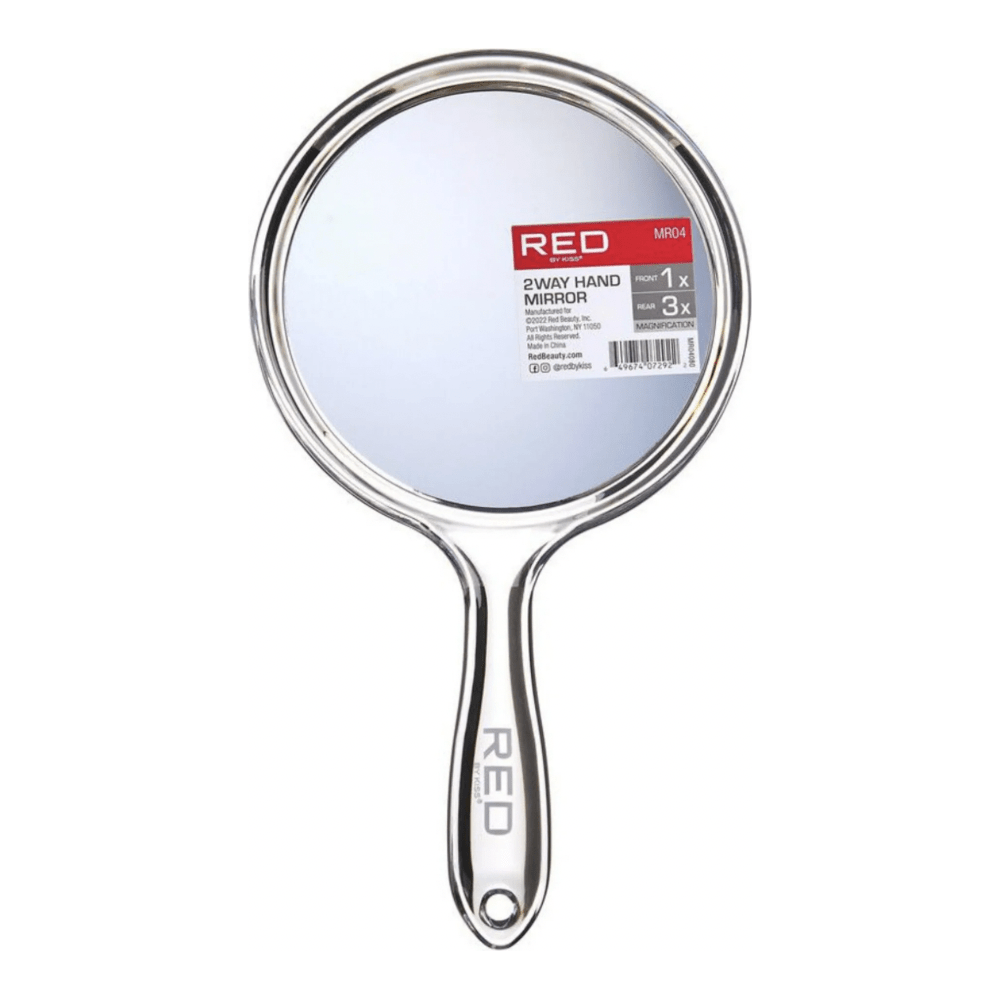 Red by Kiss 2 - Way Hand Mirror MR04 – Dual - Use Styling Mirror | Handheld or Stand - Up Design - Beauty Exchange Beauty Supply