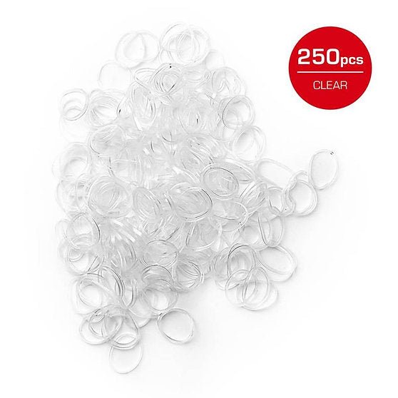Red by Kiss 250 Elastic Bands – Clear, No - Snag Invisible Hold Hair Elastics (HRB12) - Beauty Exchange Beauty Supply