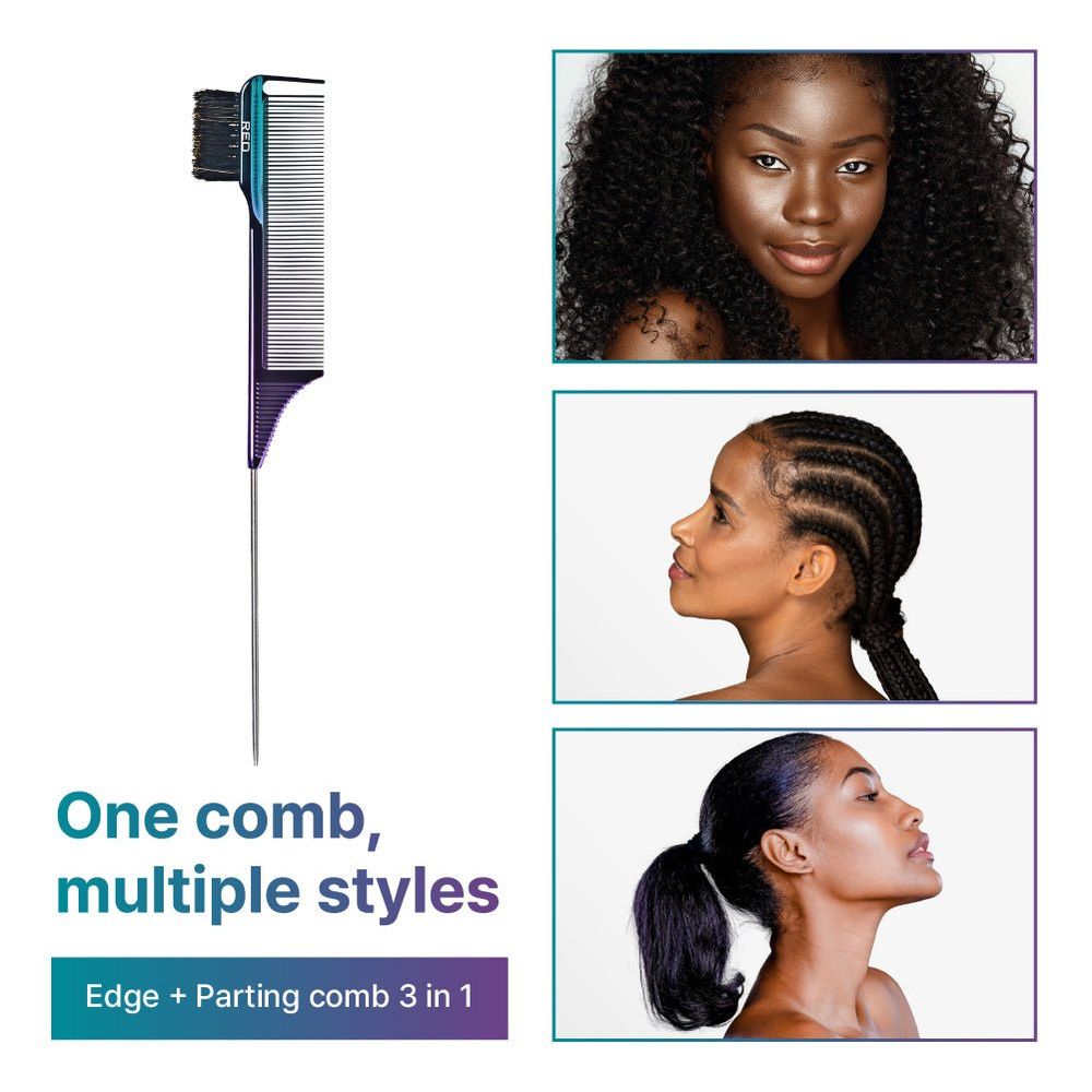 Red by Kiss 3 - in - 1 Edge & Parting Comb - Beauty Exchange Beauty Supply
