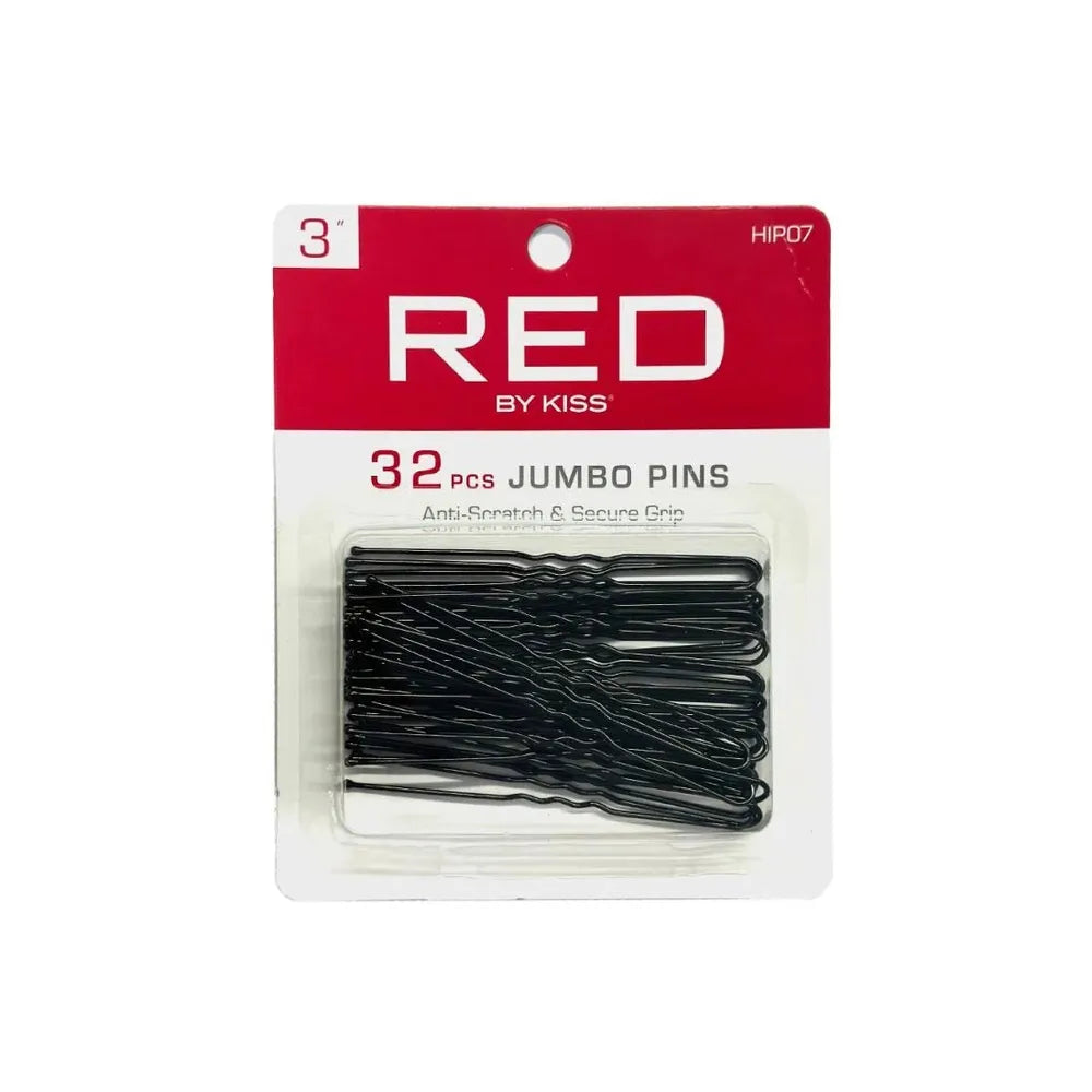 Red by Kiss 32 Pcs Jumbo Hair Pins | HIP07 – Extra - Strong Hold for Thick & Voluminous Hair - Beauty Exchange Beauty Supply