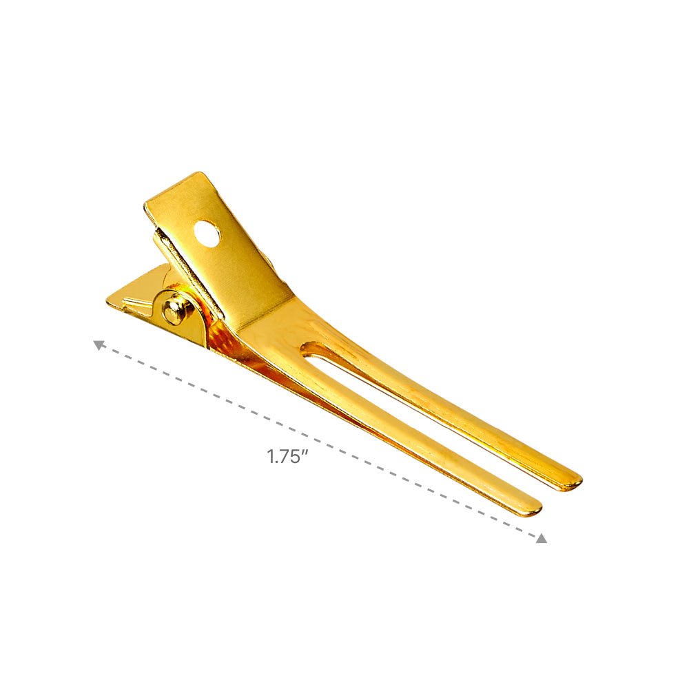 Red by Kiss 35 Pcs Double Prong Clips | 1¾" Gold – HMC24 – Premium Styling Clips with Sleek Hold & Shine - Beauty Exchange Beauty Supply