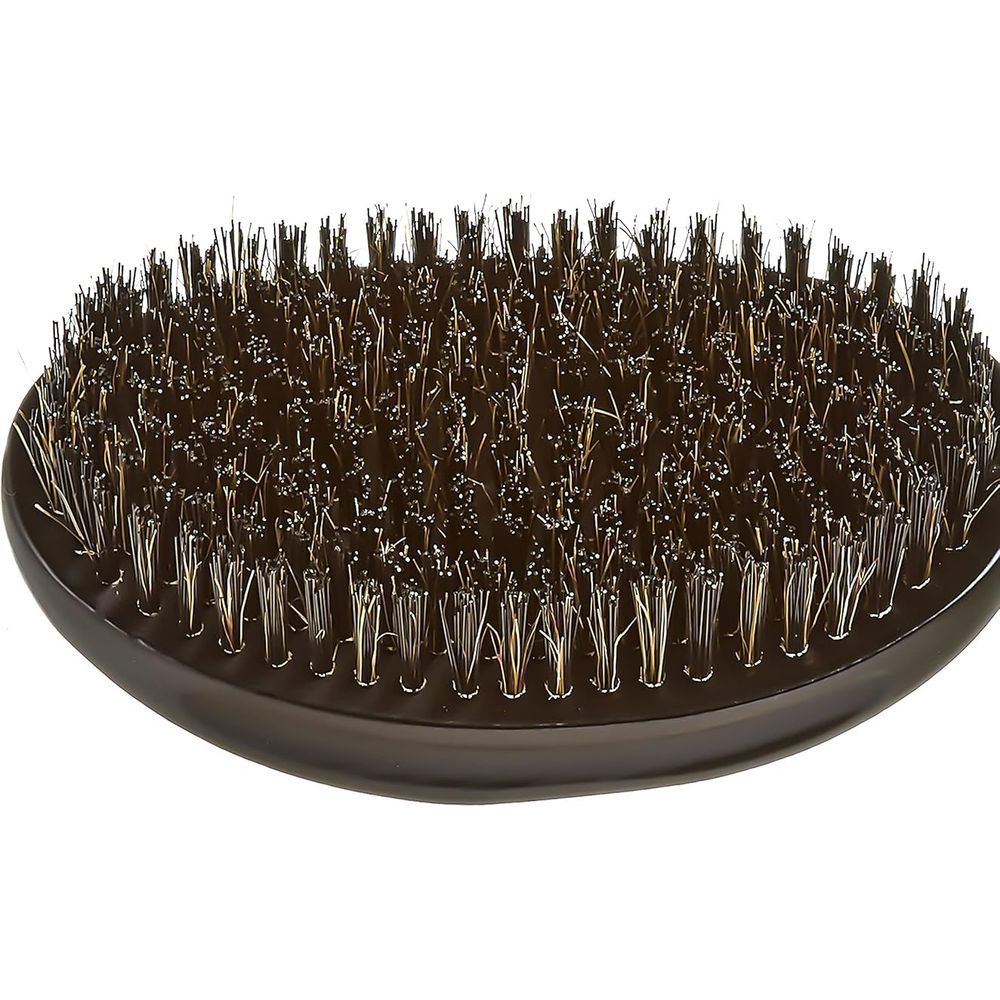RED by KISS 360 Power Wave X Bow Wow Curved Palm Boar Brush โ 100% Natural Medium Hard Bristles for Defined Waves | Palm Size - Beauty Exchange Beauty Supply