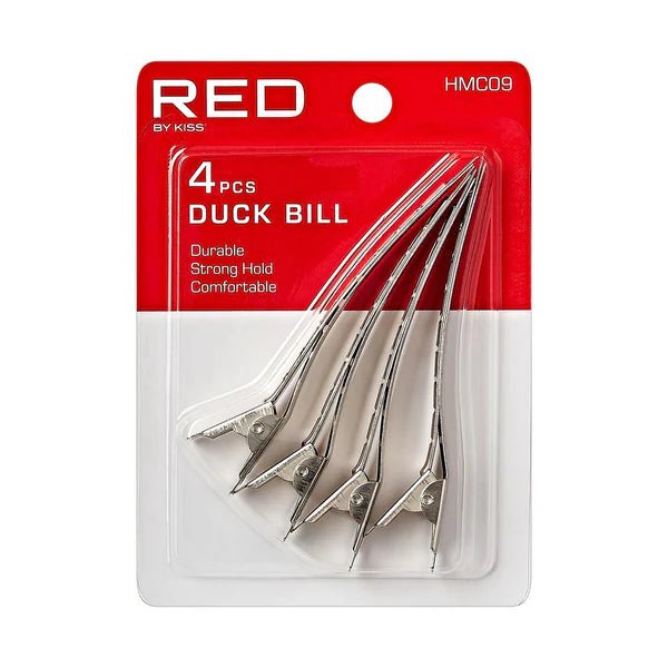 Red by Kiss 4 Pcs Duck Bill Clips – HMC09 | Simple & Strong Sectioning for Everyday Styling - Beauty Exchange Beauty Supply