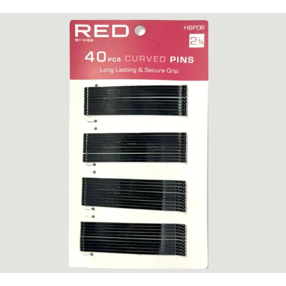 Red by Kiss 40 Pcs Bob Pins | 2¾" – HBP06 – Extra - Length Pins for Secure, Stylish Hairstyles - Beauty Exchange Beauty Supply