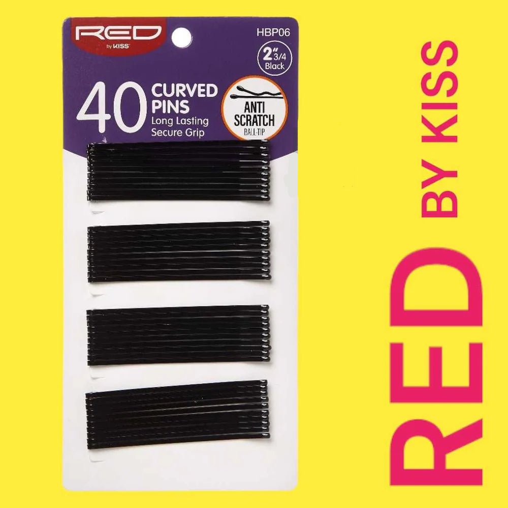 Red by Kiss 40 Pcs Bob Pins | 2¾" – HBP06 – Extra - Length Pins for Secure, Stylish Hairstyles - Beauty Exchange Beauty Supply