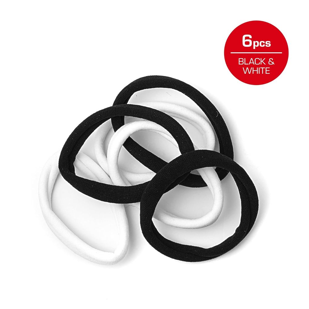 Red by Kiss 8 Pcs Medium Ponytail Holders – No Damage, Strong Hold (Black, HEB23) - Beauty Exchange Beauty Supply