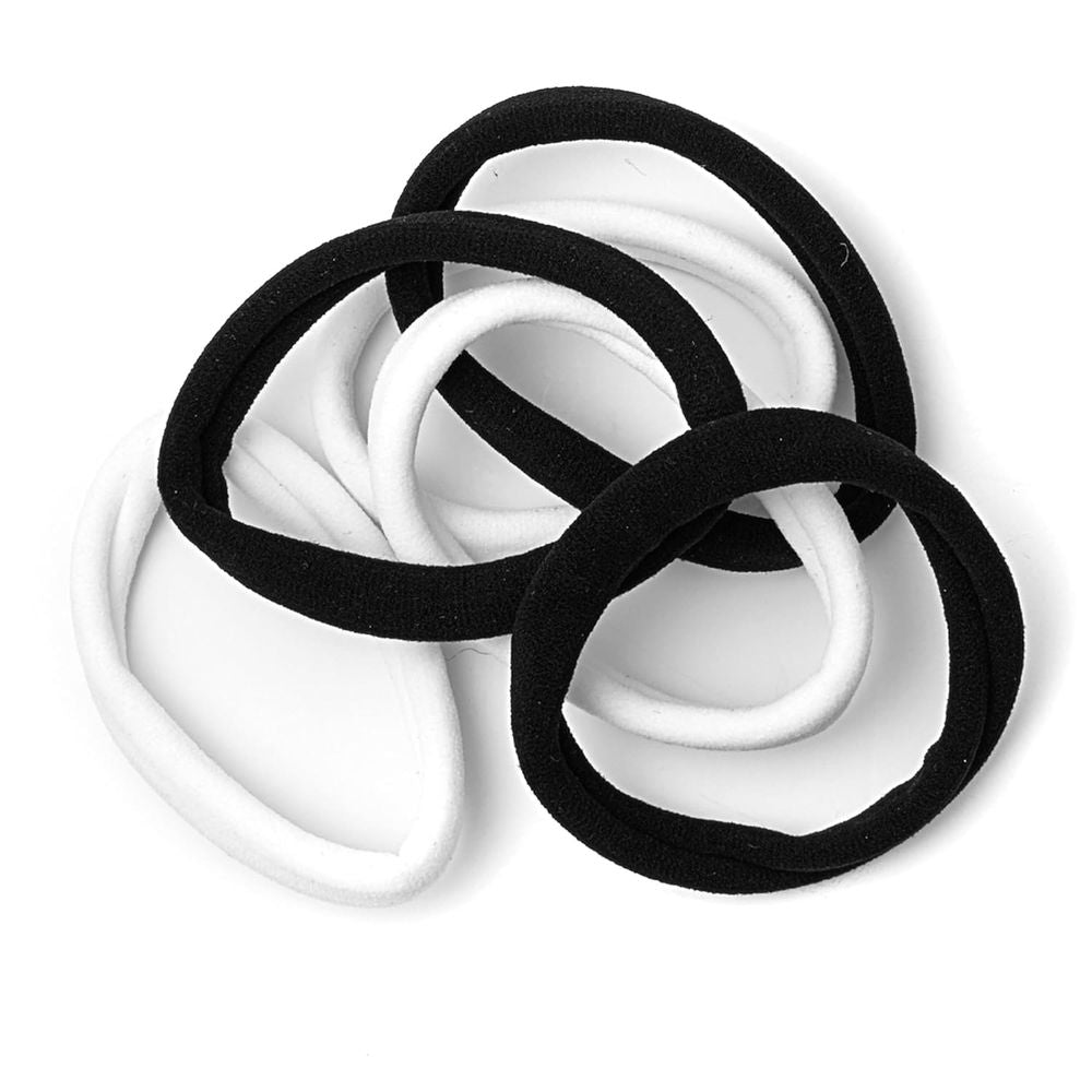 Red by Kiss 8 Pcs Medium Ponytail Holders – No Damage, Strong Hold (Black, HEB23) - Beauty Exchange Beauty Supply
