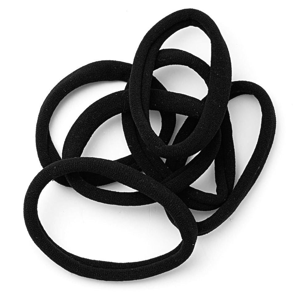 Red by Kiss 8 Pcs Strong Hold Ponytail Holders – Thick, No - Breakage Bands (Black, HEB21) - Beauty Exchange Beauty Supply