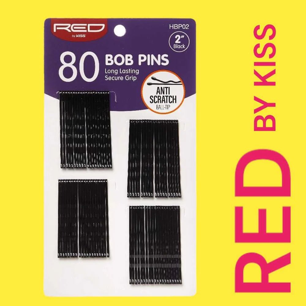 Red by Kiss 80 Pcs Bob Pins | 2" – HBP02 – Secure Hold for Sleek & Polished Hairstyles - Beauty Exchange Beauty Supply