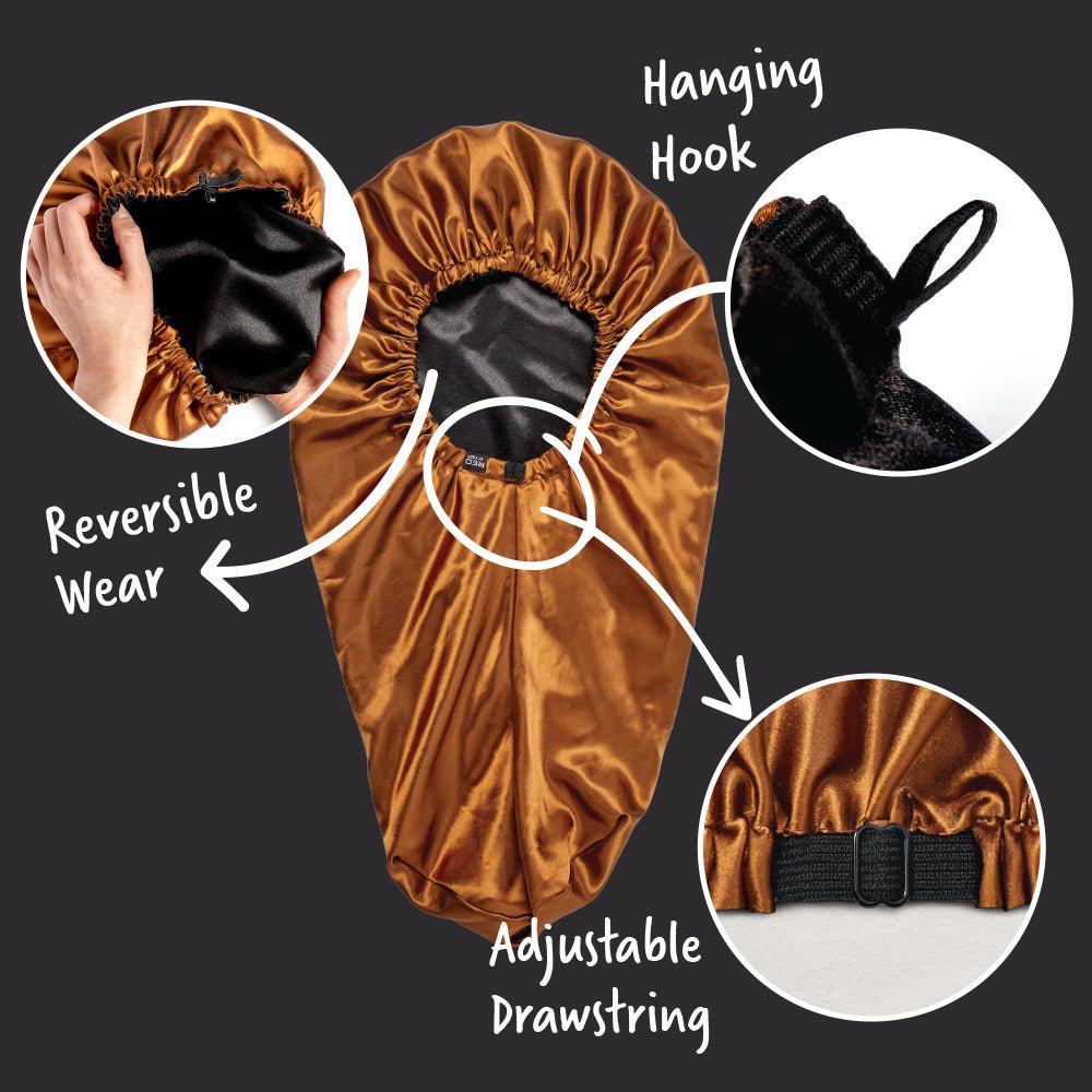 Red by Kiss Adjustable Ultra Silky Satin Bonnet – Smooth Protection with a Custom Fit (One Size) - Beauty Exchange Beauty Supply