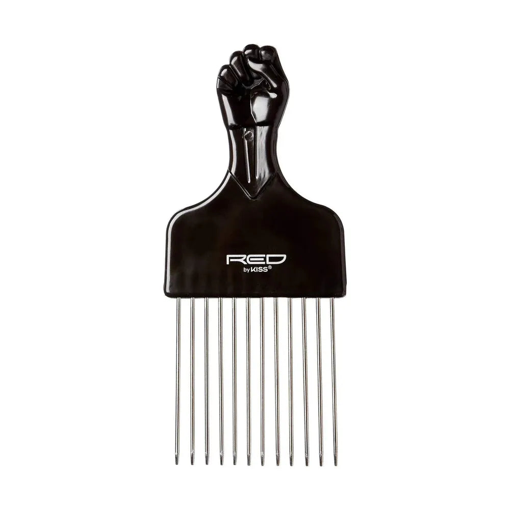 Red by Kiss Afro Styling Pik – CPK01 | Durable Wide - Tooth Pik for Lifting, Fluffing & Volumizing Natural Hair - Beauty Exchange Beauty Supply