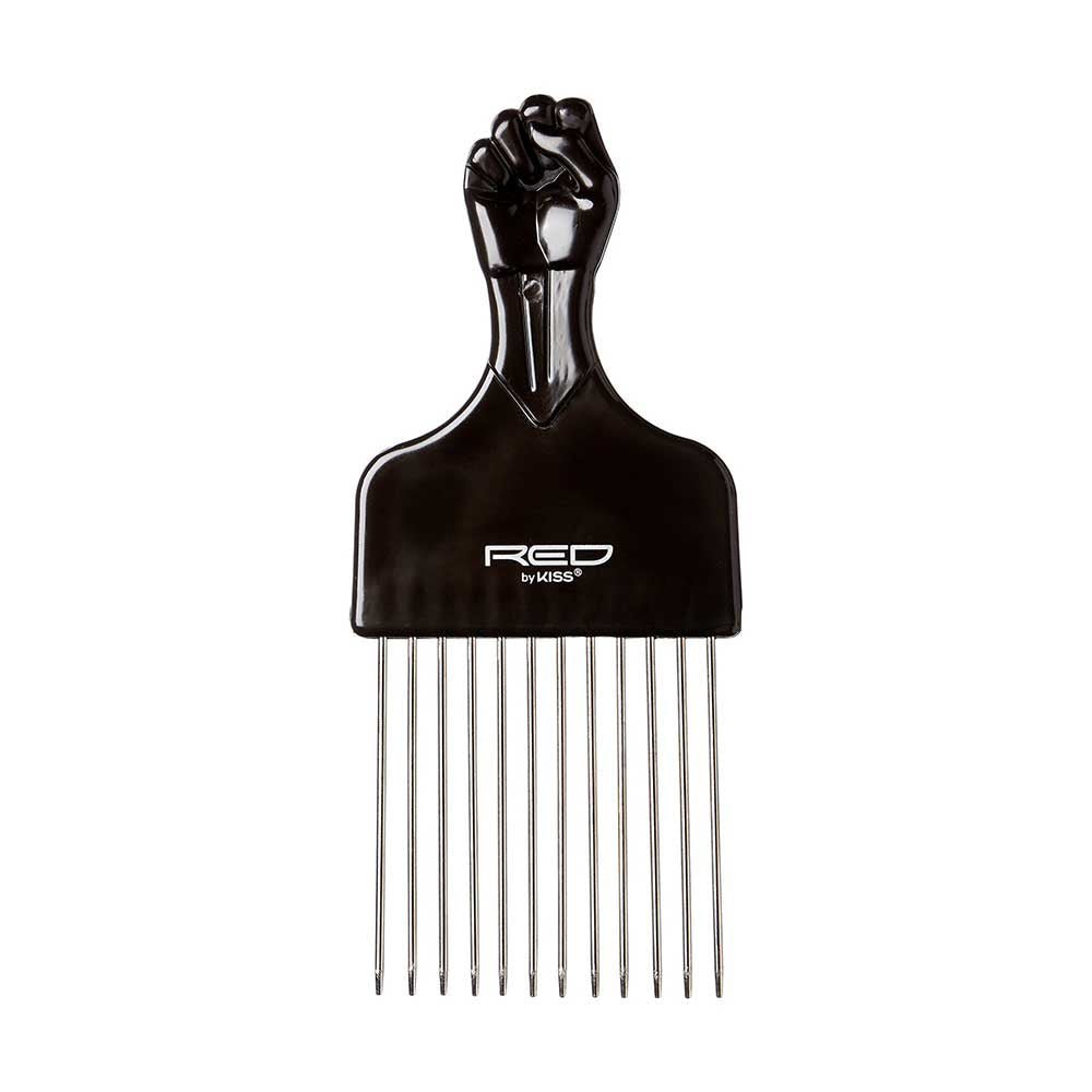 Red by Kiss Afro Styling Pik – CPK01 | Durable Wide - Tooth Pik for Lifting, Fluffing & Volumizing Natural Hair - Beauty Exchange Beauty Supply
