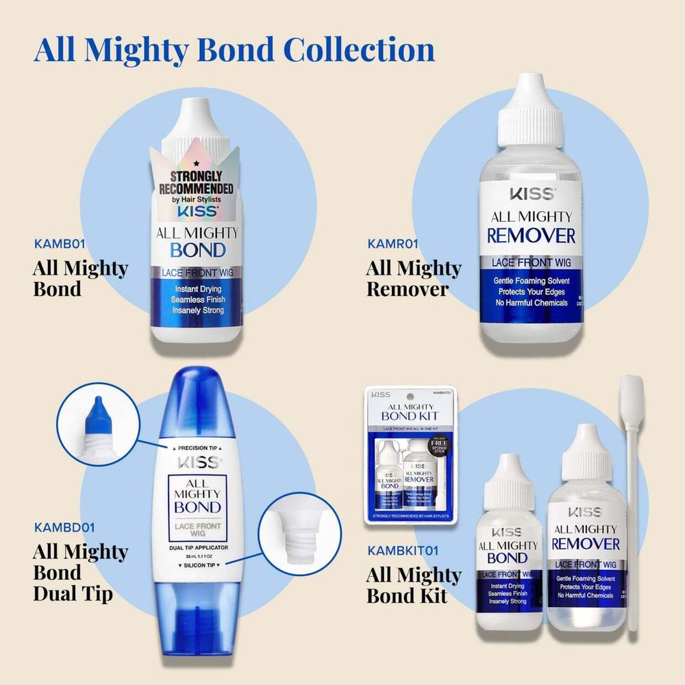 Red by Kiss All Mighty Bond 1.1oz & Remover 2.03oz - Beauty Exchange Beauty Supply