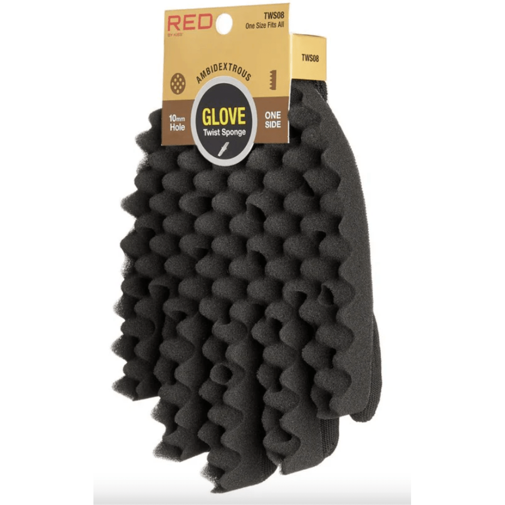 RED by Kiss Ambidextrous Glove Twist Sponge TWS08 โ One - Sided Curl Tool for Quick, Defined Twists - Beauty Exchange Beauty Supply