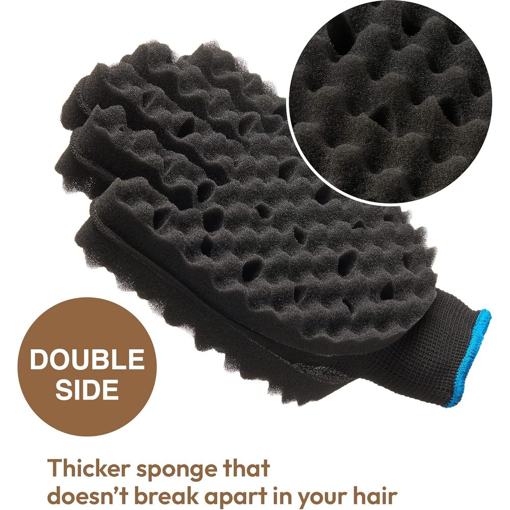 RED by Kiss Ambidextrous Twist Sponge Glove โ Double - Sided, Long - Lasting Curl Sponge Brush for Defined Twists & Coils - Beauty Exchange Beauty Supply