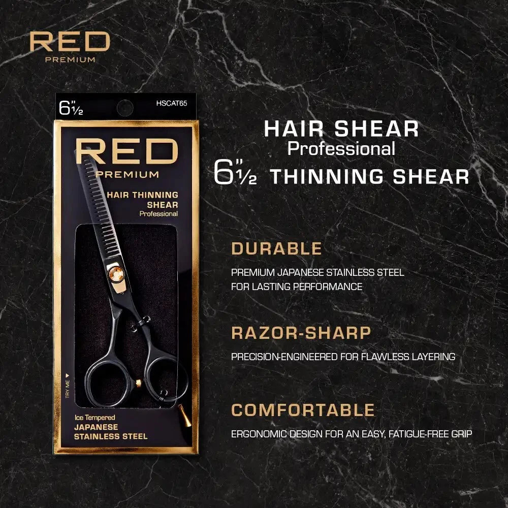 Red by Kiss Artisan Professional Thinning Shear – 6.5 Inch - Beauty Exchange Beauty Supply
