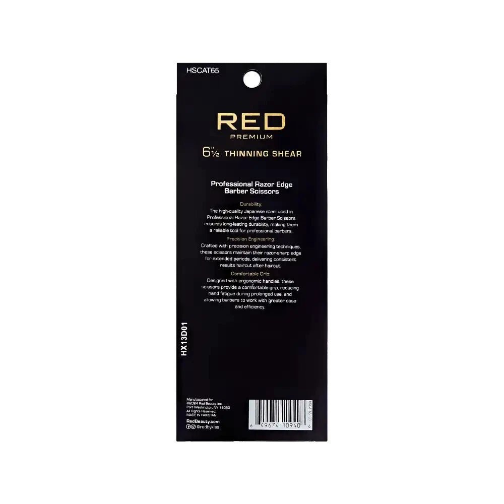 Red by Kiss Artisan Professional Thinning Shear – 6.5 Inch - Beauty Exchange Beauty Supply