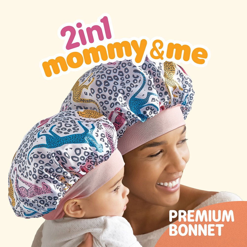 Red by Kiss Baby Satin Premium Bonnet 2 - in - 1 Mommy & Me Set โ Matching Hair Protection in Cheetah, Leopard & Paisley Prints | BH09โBH11 - Beauty Exchange Beauty Supply