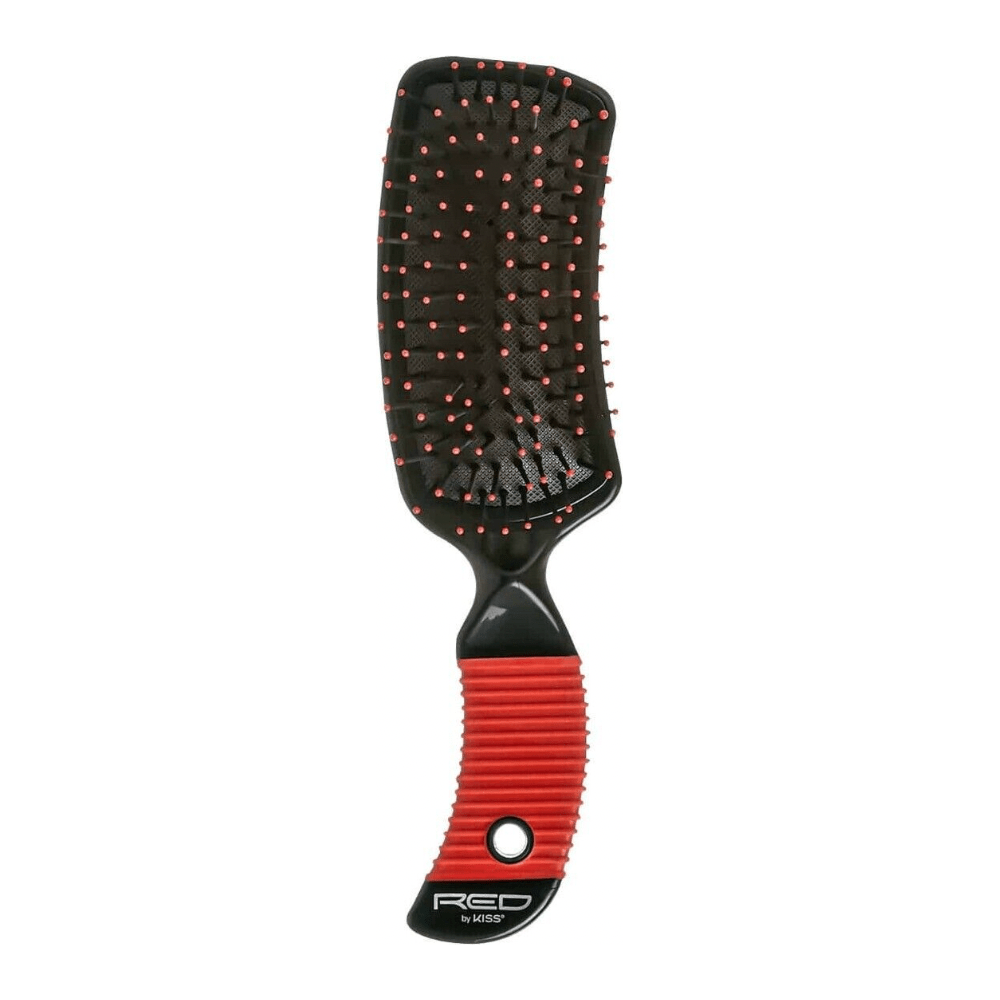 Red by Kiss Banana Brush HH17 – Ergonomic Detangling & Smoothing Brush for All Hair Types (Flexible, Gentle Bristles) - Beauty Exchange Beauty Supply