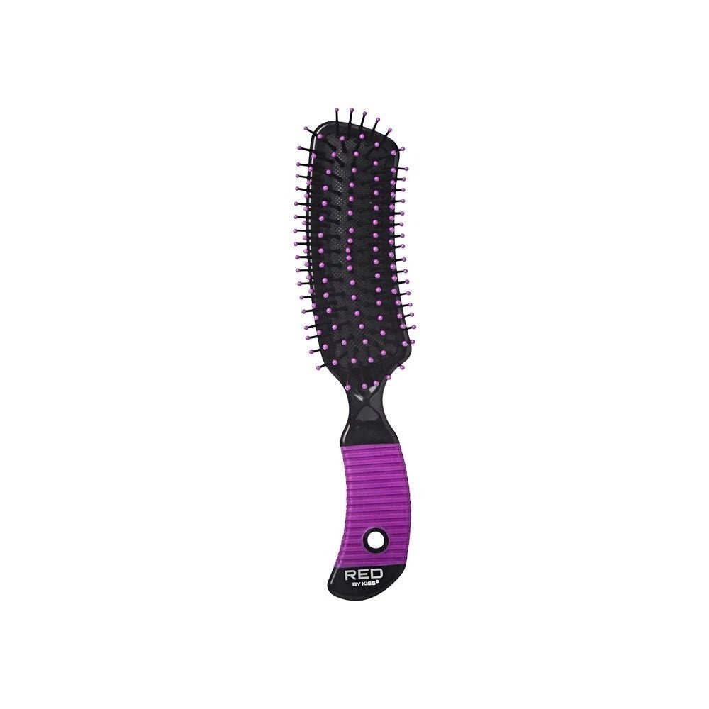 Red by Kiss Banana Brush Small HH208 – Contoured Design for Precision Detangling & Styling | Size: Small Curved Brush - Beauty Exchange Beauty Supply