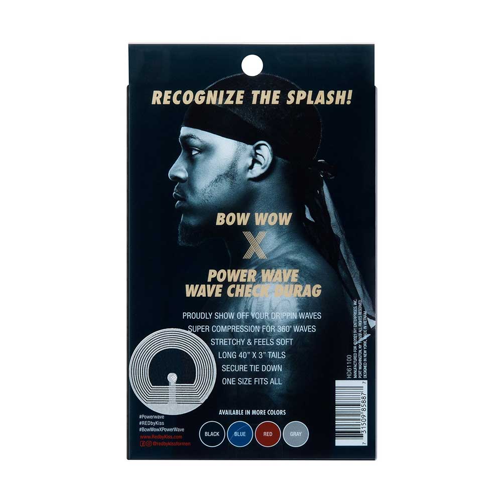Red by Kiss Bow Wow X Power Wave Check Durag – Street Style Meets Wave Compression | HD61–HD64 - Beauty Exchange Beauty Supply