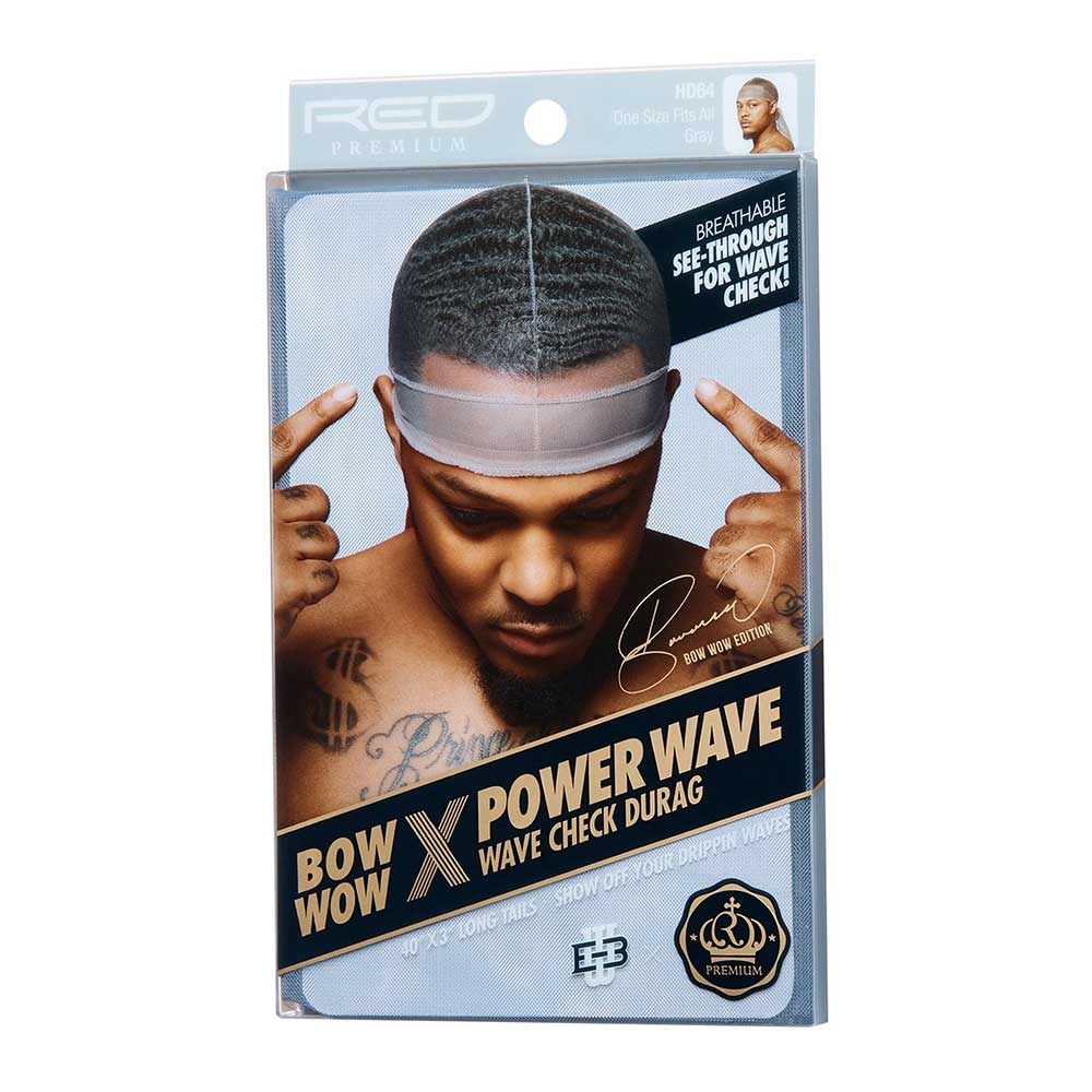 Red by Kiss Bow Wow X Power Wave Check Durag – Street Style Meets Wave Compression | HD61–HD64 - Beauty Exchange Beauty Supply