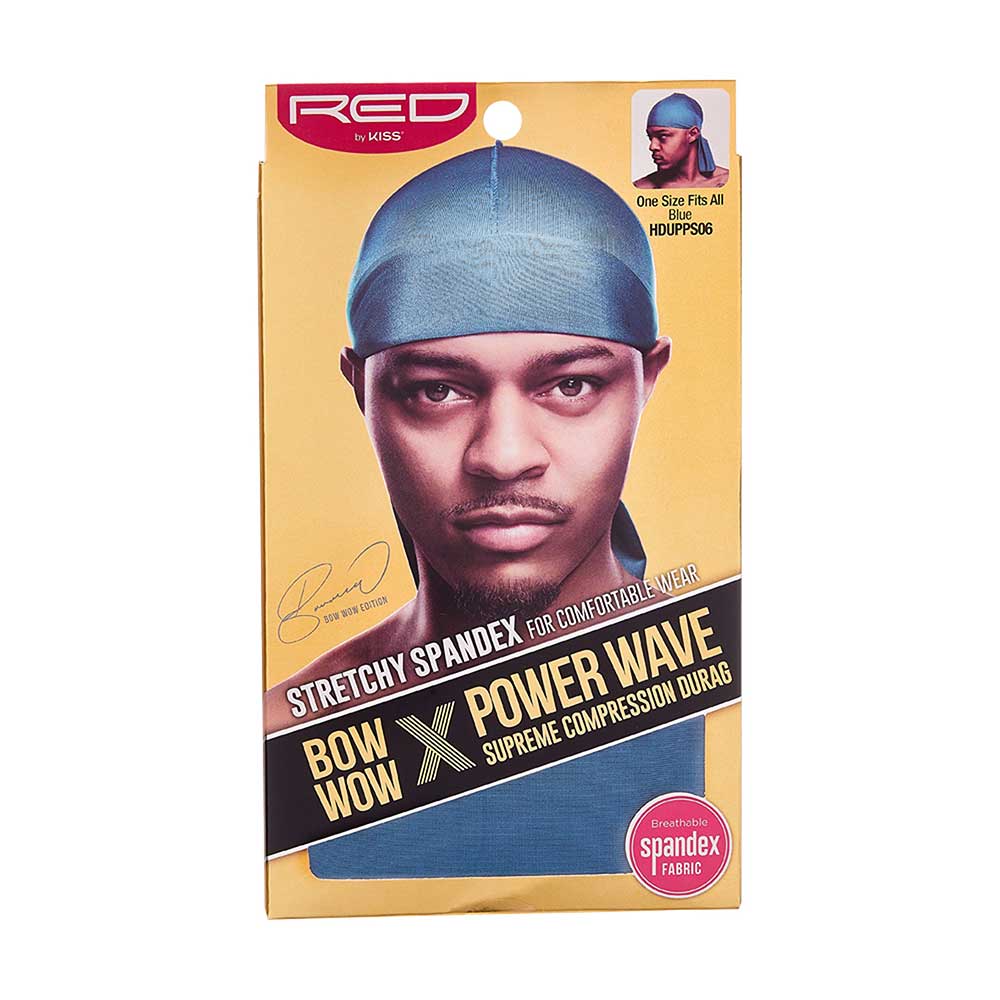 Red by Kiss Bow Wow X Power Wave Silky Spandex Durag – Ultra - Stretch Compression with Silky Shine | HD41, HD43, HD46 - Beauty Exchange Beauty Supply