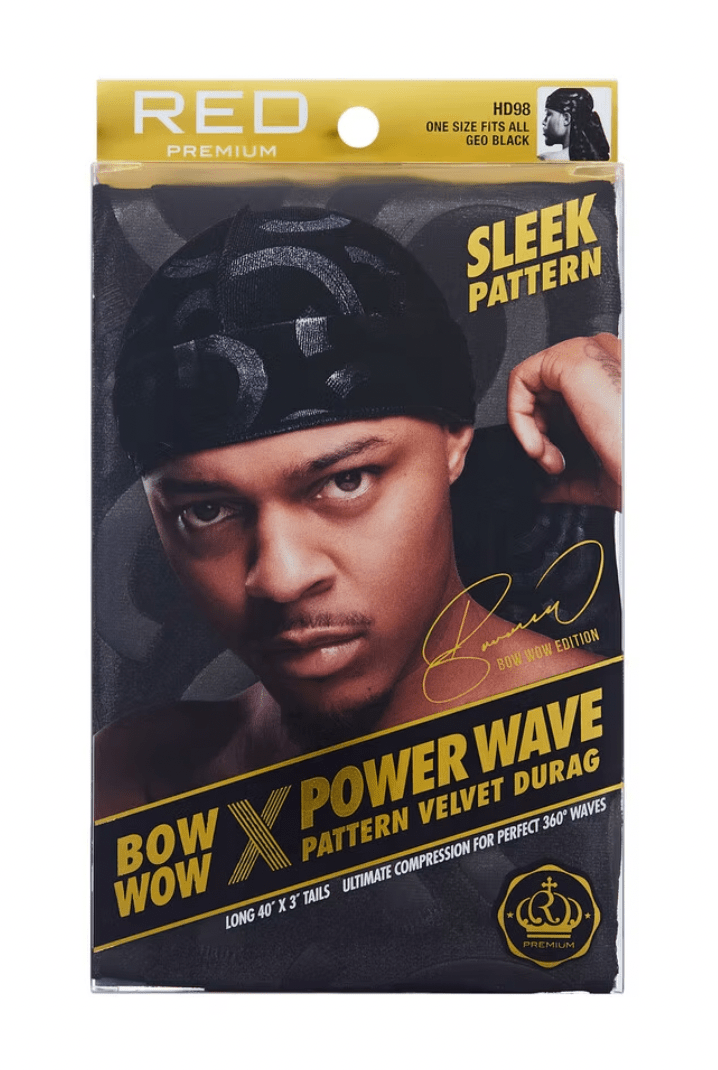 Red by Kiss Bow Wow X Power Wave Sleek Pattern Durag - Beauty Exchange Beauty Supply