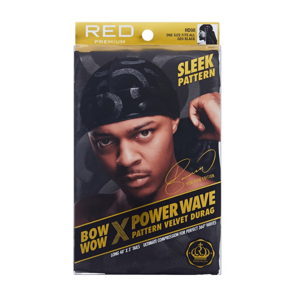 Red by Kiss Bow Wow X Power Wave Sleek Pattern Durag - Beauty Exchange Beauty Supply
