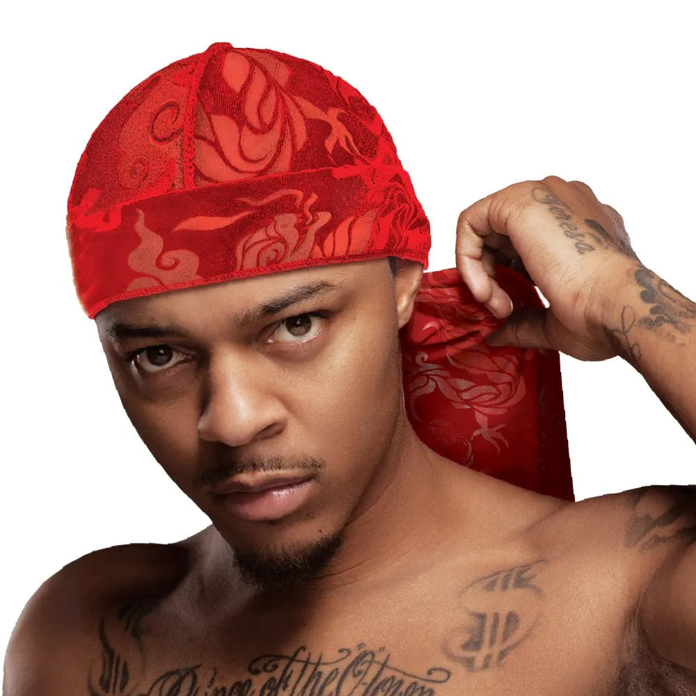 Red by Kiss Bow Wow X Power Wave Sleek Pattern Durag โ Stylish Print + Wave Compression | HD94โHD99 - Beauty Exchange Beauty Supply