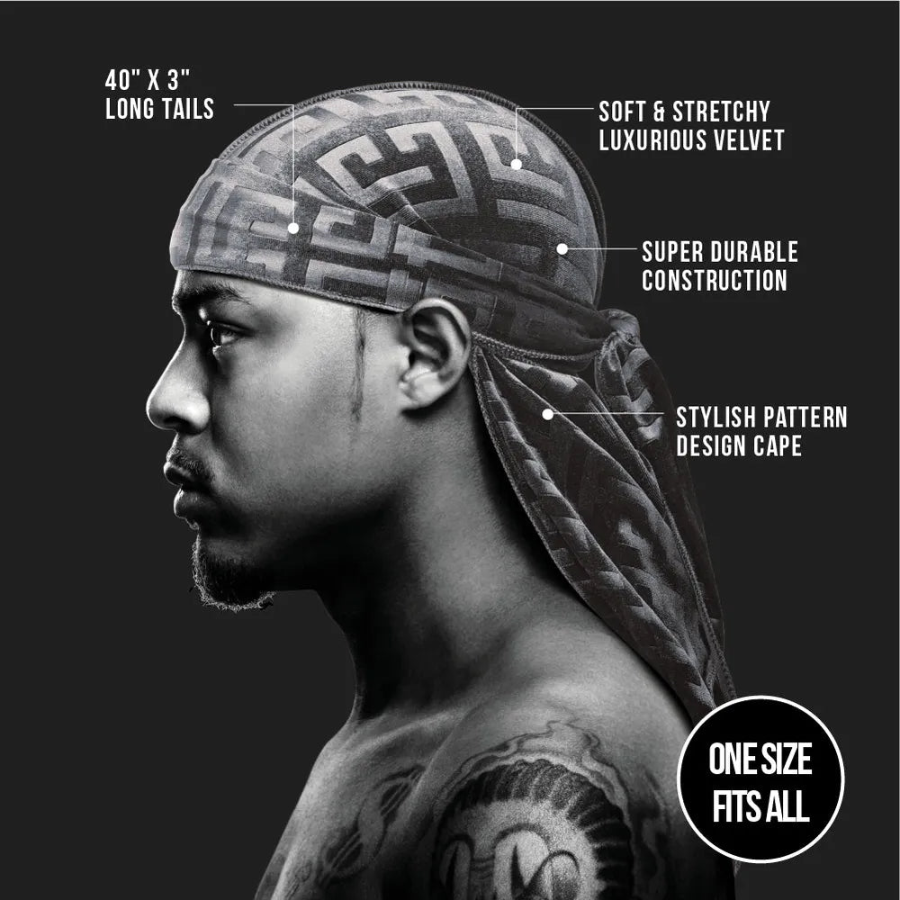 Red by Kiss Bow Wow X Power Wave Sleek Pattern Durag โ Stylish Print + Wave Compression | HD94โHD99 - Beauty Exchange Beauty Supply