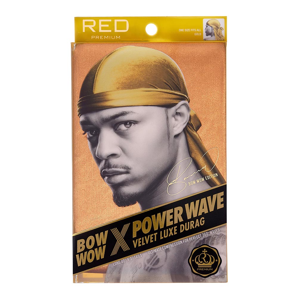 Red by Kiss Bow Wow X Power Wave Velvet Luxe Durag – Premium Velvet Compression for 360 Waves | HD71–HD78 - Beauty Exchange Beauty Supply