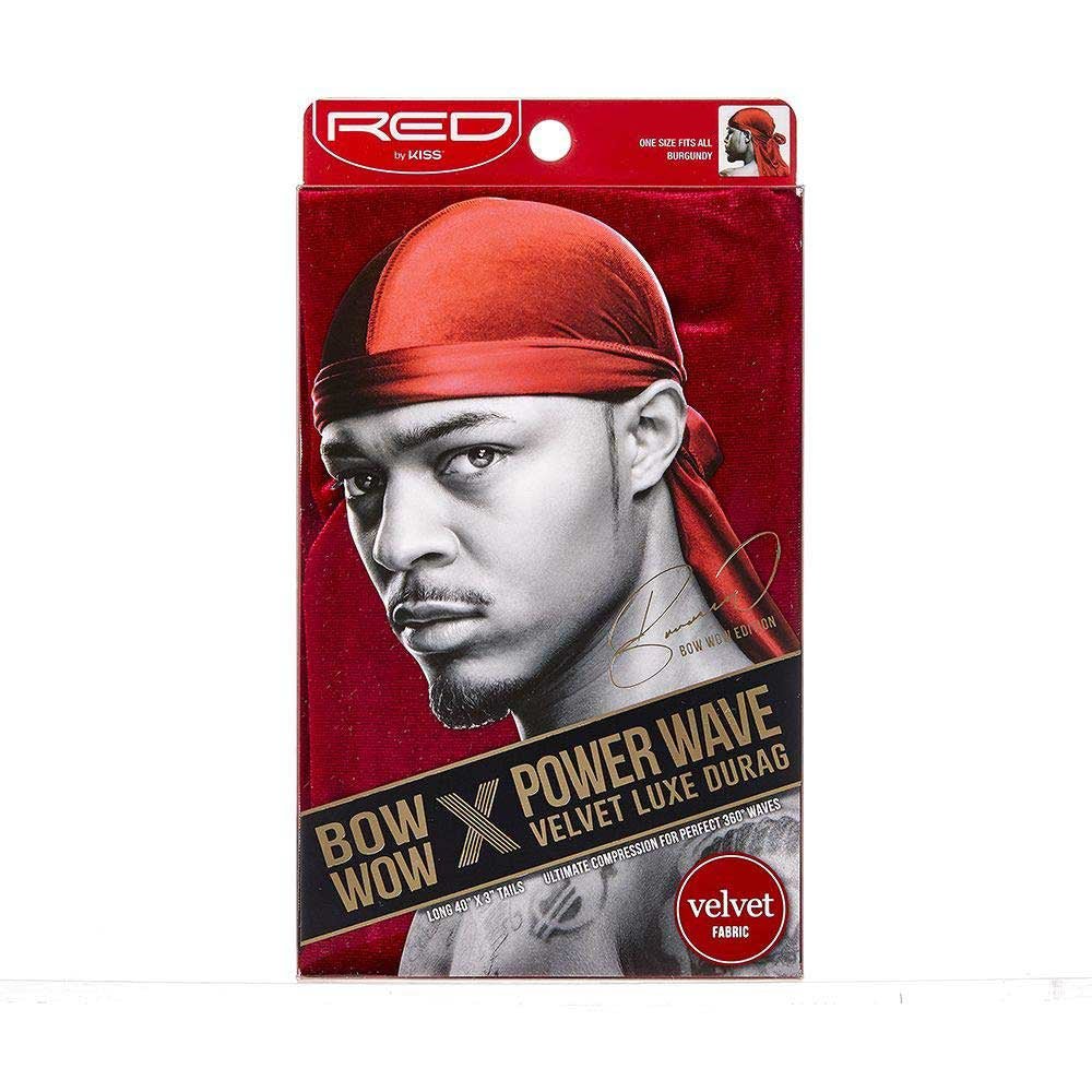 Red by Kiss Bow Wow X Power Wave Velvet Luxe Durag – Premium Velvet Compression for 360 Waves | HD71–HD78 - Beauty Exchange Beauty Supply