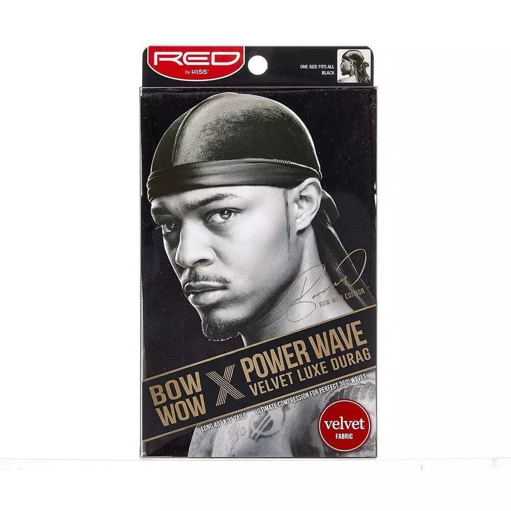 Red by Kiss Bow Wow X Power Wave Velvet Luxe Durag – Premium Velvet Compression for 360 Waves | HD71–HD78 - Beauty Exchange Beauty Supply