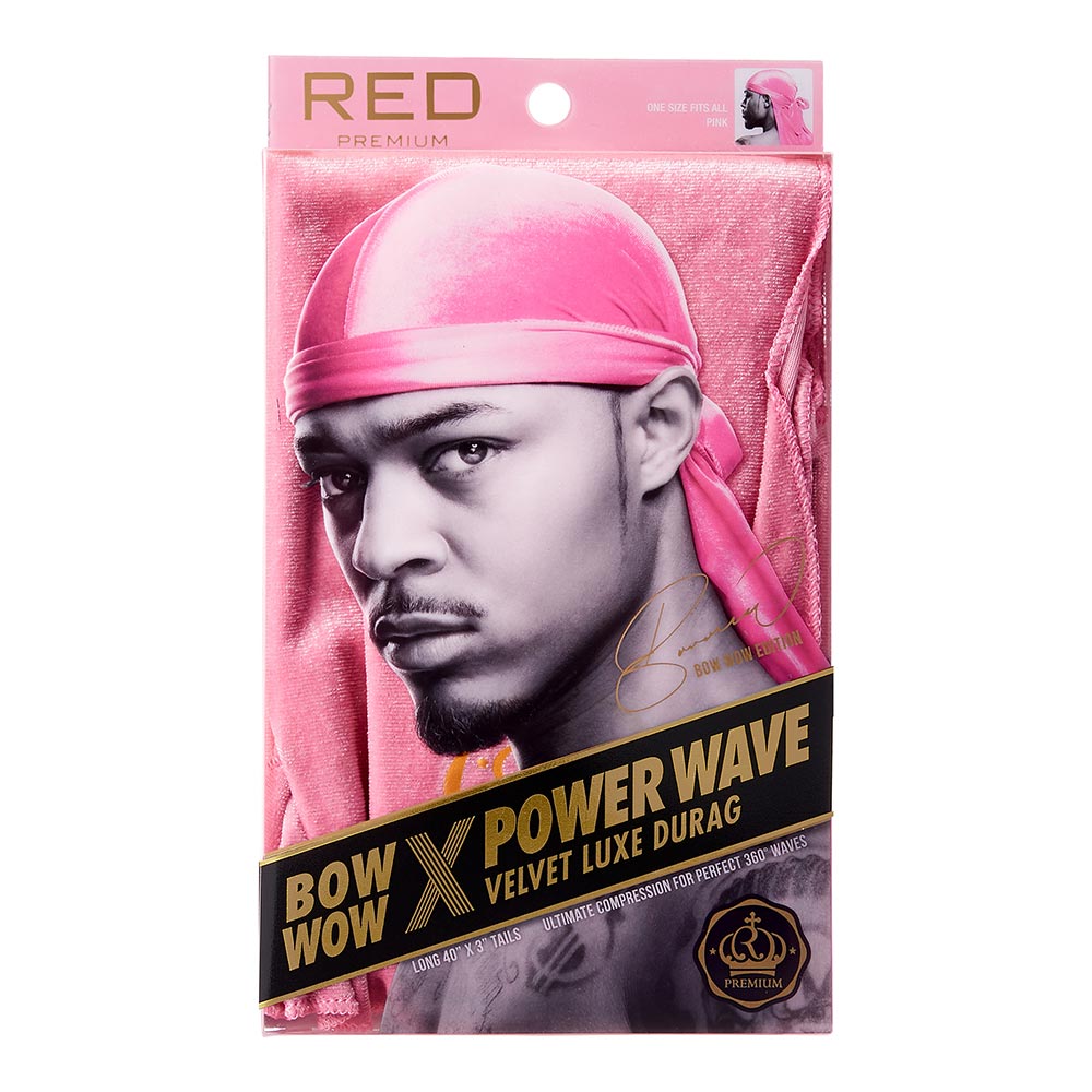 Red by Kiss Bow Wow X Power Wave Velvet Luxe Durag – Premium Velvet Compression for 360 Waves | HD71–HD78 - Beauty Exchange Beauty Supply