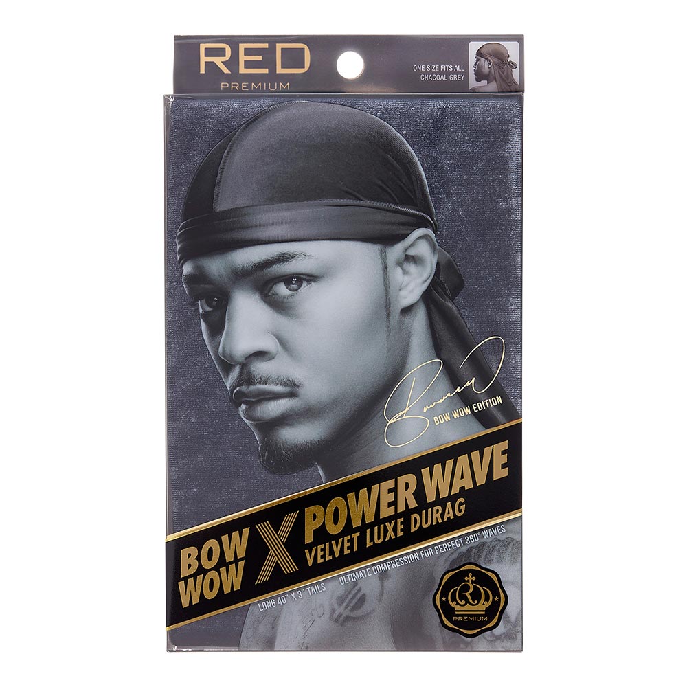 Red by Kiss Bow Wow X Power Wave Velvet Luxe Durag – Premium Velvet Compression for 360 Waves | HD71–HD78 - Beauty Exchange Beauty Supply