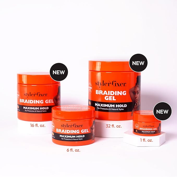 Red by Kiss Braiding Gel – Max Hold Styler for Braids, Cornrows & Twists – No Flake, Long - Lasting Shine – 8oz / 16oz / 32oz - Beauty Exchange Beauty Supply