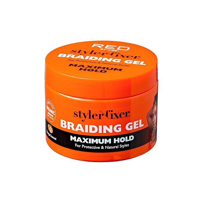 Red by Kiss Braiding Gel – Max Hold Styler for Braids, Cornrows & Twists – No Flake, Long - Lasting Shine – 8oz / 16oz / 32oz - Beauty Exchange Beauty Supply