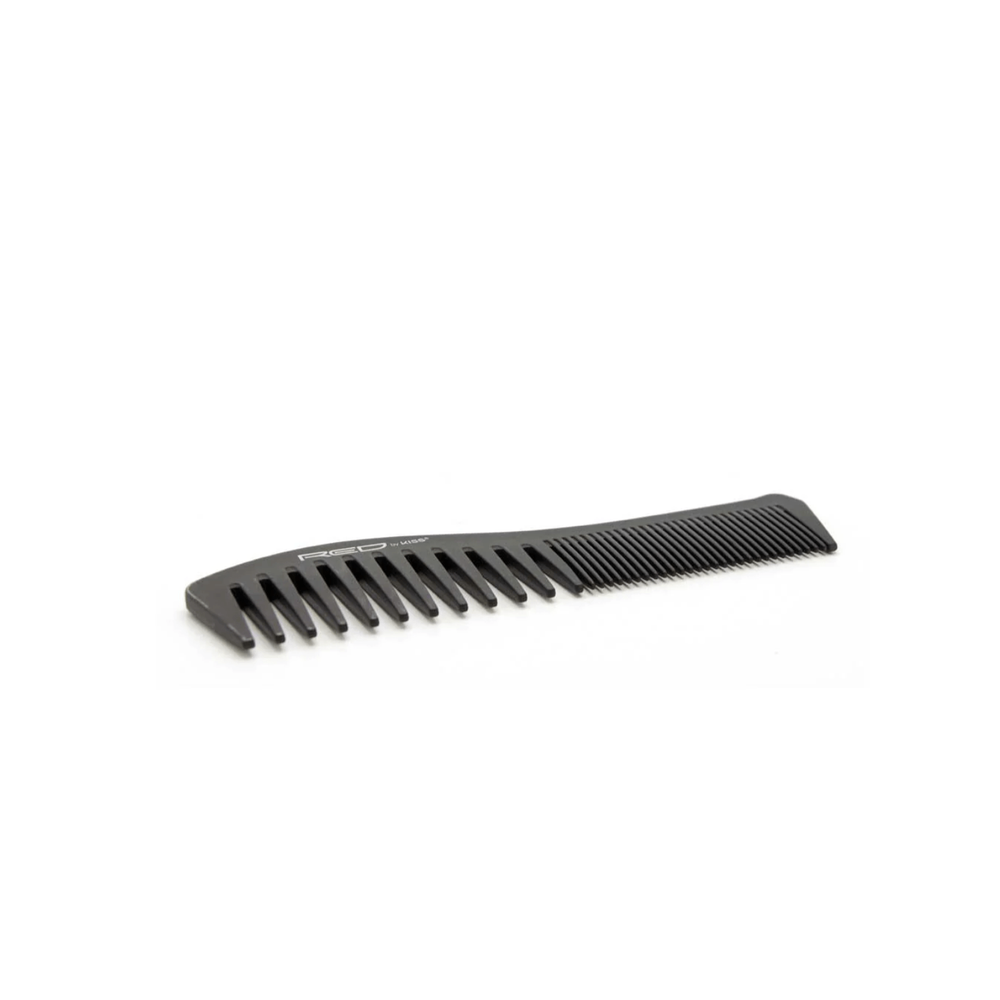 Red by Kiss Carbon Fiber Detangler Comb – HM17 | Anti - Static, Heat - Resistant Comb for Smooth Detangling on All Hair Types - Beauty Exchange Beauty Supply