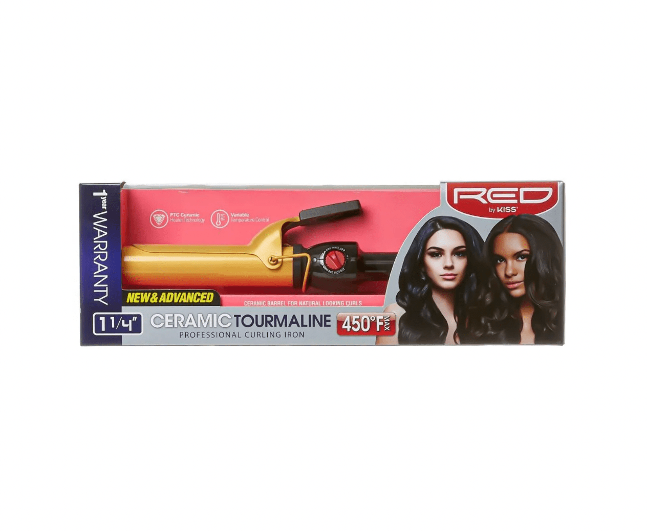 Red by Kiss Ceramic Curling Iron 1 1/4 Inch - Beauty Exchange Beauty Supply