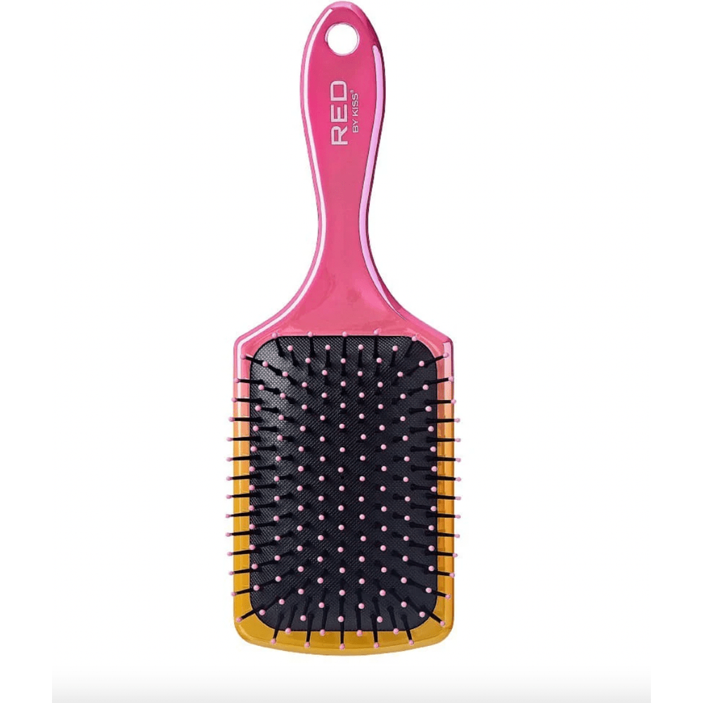 Red by Kiss Charcoal Crystal Brush HH81 – Purifying Detangling & Smooth Glide | Size: Full - Length Paddle - Beauty Exchange Beauty Supply
